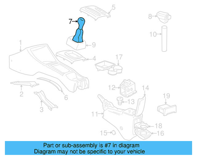 Shift Knob 1E0-711-118-B-HHT - View 3
