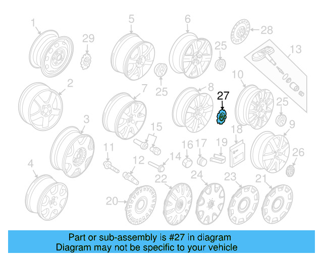 Center Cap 1C0-601-149-R-8Z8 - View 11
