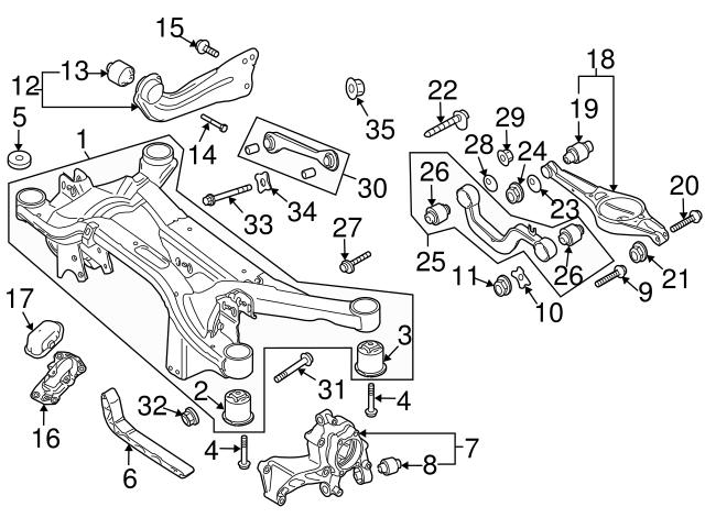 Lower Control Arm Lock Nut N-101-064-02 - View 90