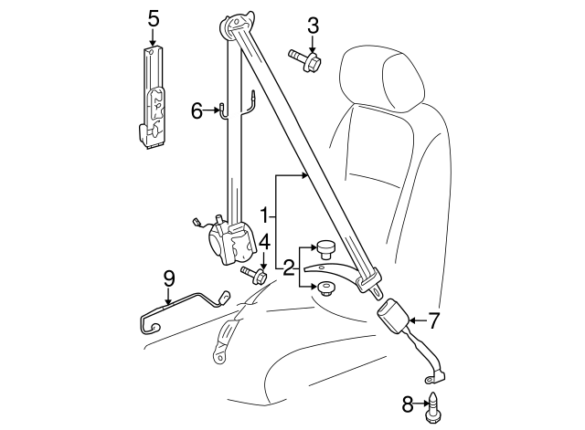 Retractor Assembly Upper Bolt N-989-243-01 - View 14