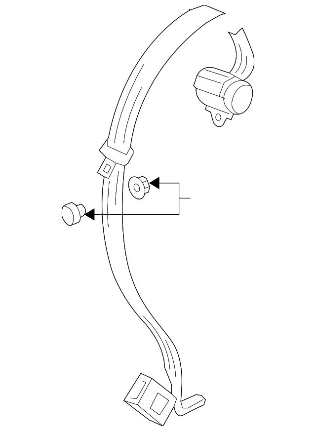 Center Belt Assembly 1K6-857-807-AJ-RAA - View 4