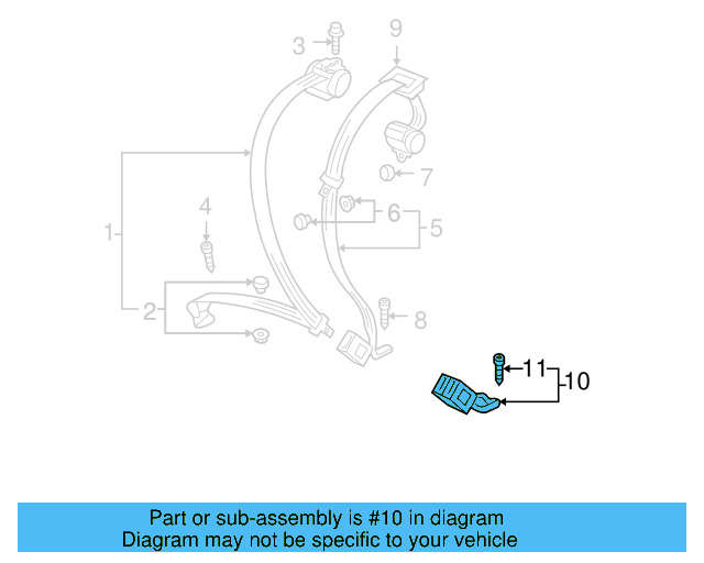 Seat Belt Receptacle 1K0-857-739-M-QVZ - View 17