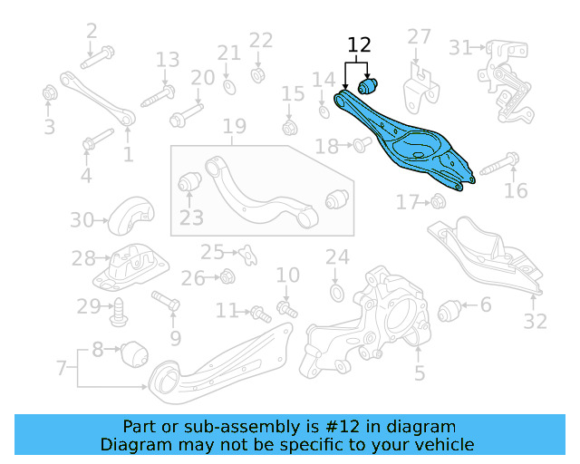 Lower Control Arm 3QF-505-311-B - View 9