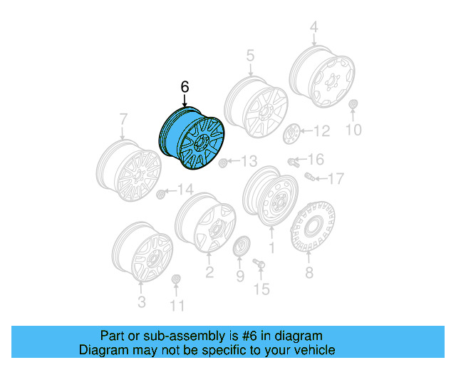 Wheel, Alloy 1J0-601-025-AD-091 - View 22