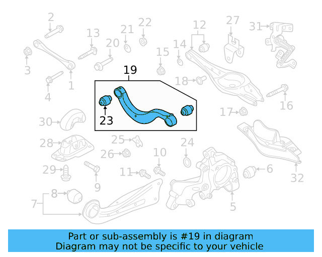 Upper Control Arm 3QF-505-323-B - View 4