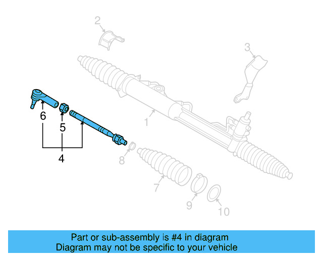 Steering Tie Rod Assembly 7L0-422-803-D - View 13
