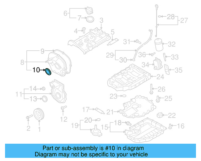 Outer Timing Cover Seal 06H-103-483-D - View 15