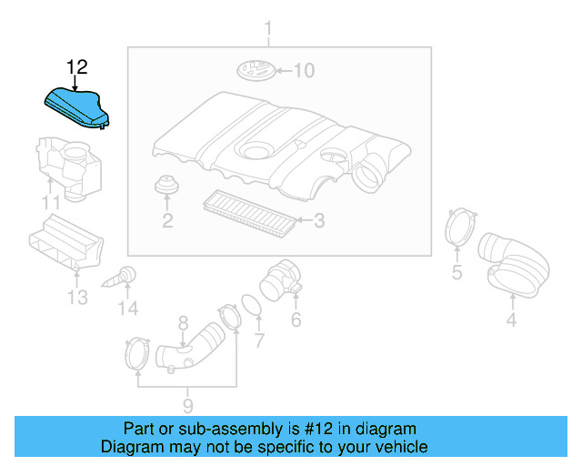 Intake Duct 1K0-129-618-AD - View 8
