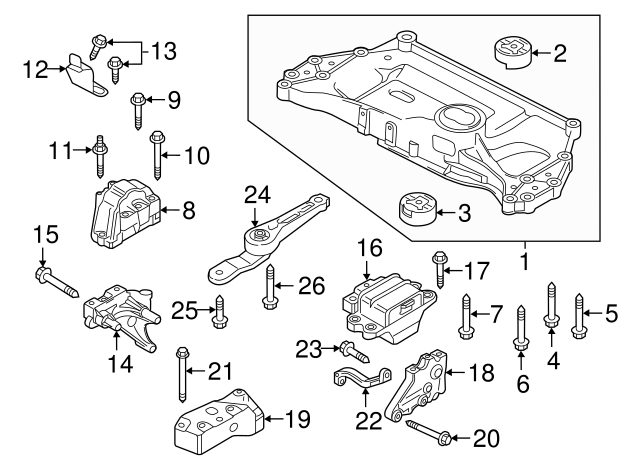 Engine Cradle Mount Bolt N-105-580-02 - View 56