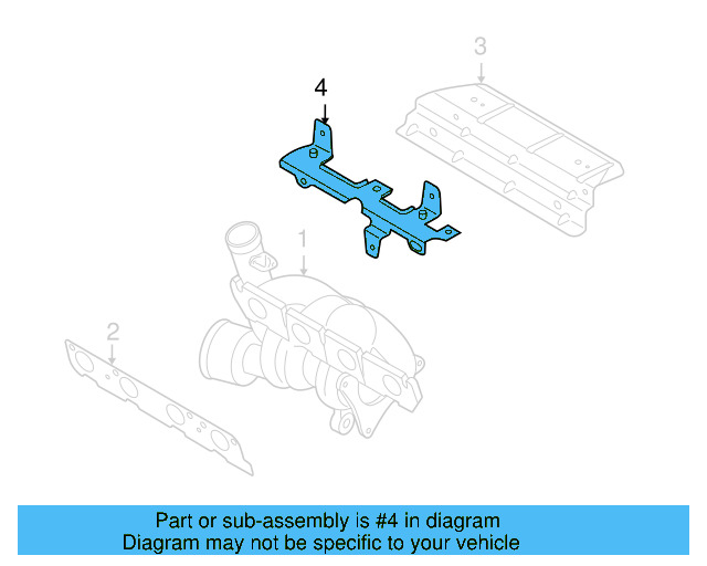 Turbocharger Mount Heat Shield Bracket 06J-145-383-D