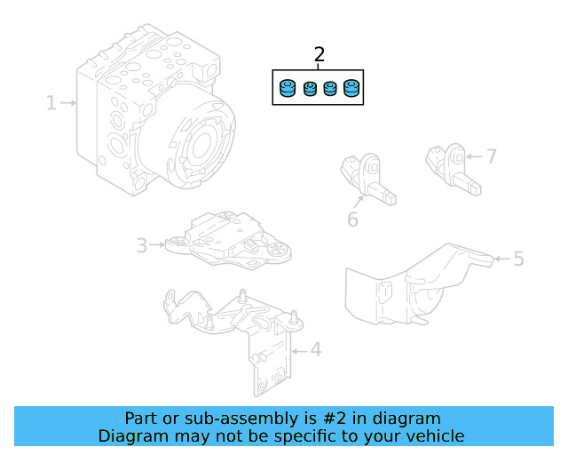 ABS Pump Assembly Mount Kit 5Q0-698-311 - View 11
