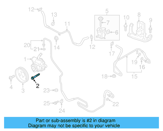 Power Steering Pump Bolt N-019-531-5 - View 10