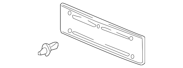 License Bracket (Unpainted) 3d0807287agru - View 2