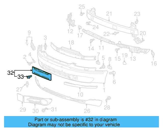 License Bracket (Unpainted) 3d0807287agru