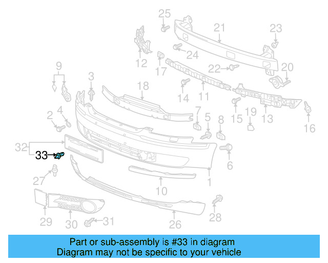 Bumper Cover Clip N-038-549-1 - View 21