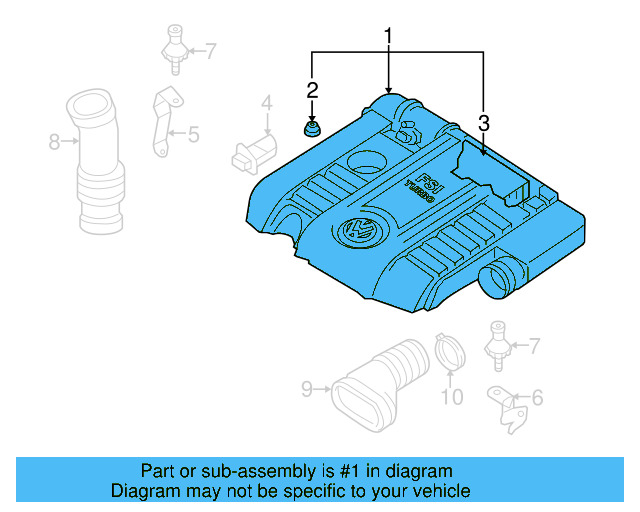 Air Cleaner Assembly 06F-133-837-AH - View 8