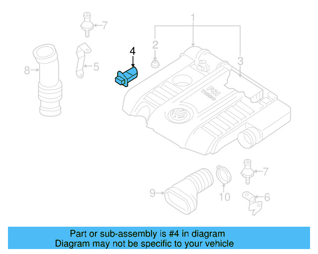 Mass Air Flow Sensor 06F-906-461-A - View 19