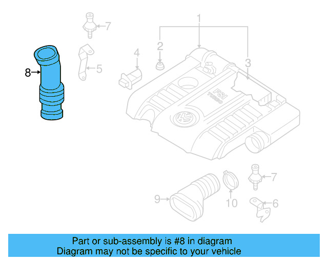 Intake Pipe 06F-129-627-G - View 24