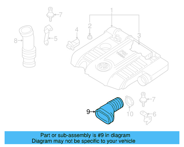 Intake Duct 1K0-129-618-BM - View 28