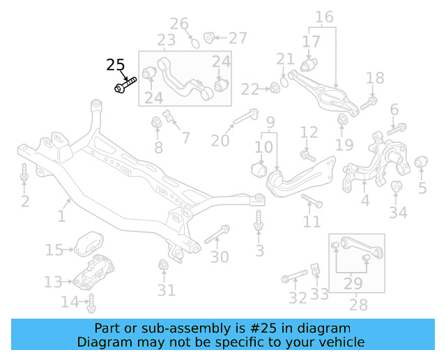 Lower Control Arm Mount Bolt N-106-286-01 - View 50