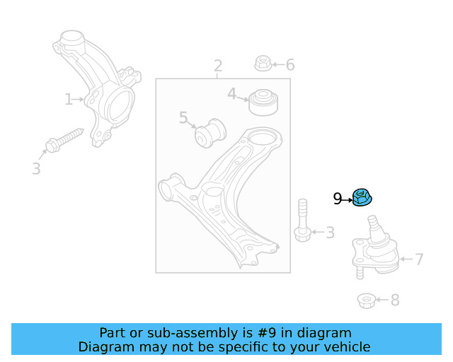 Ball Joint Lock Nut N-909-429-01 - View 14