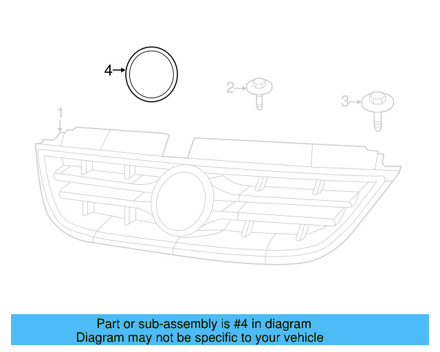 Grille Emblem 7L6-853-601-A-ULM - View 8
