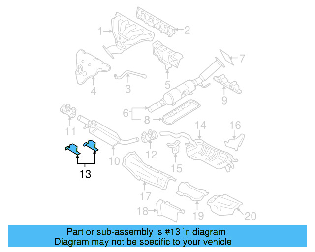 Resonator & Pipe Bracket 1J0-253-144-G - View 39