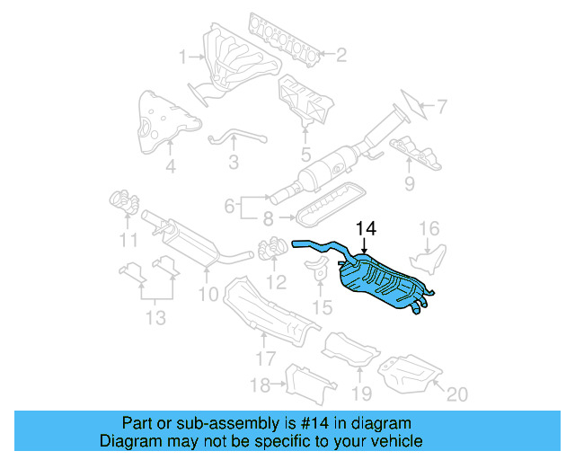 Rear Muffler 1J6-253-609-CM - View 3