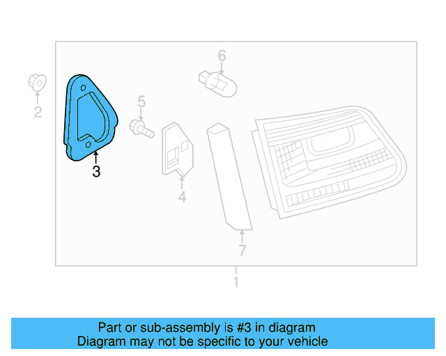 Tail Lamp Assembly Gasket 5N0-945-192-A - View 7