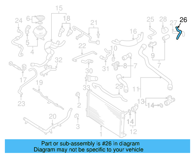 Engine Coolant Overflow Hose 1C0-121-447-AF - View 3