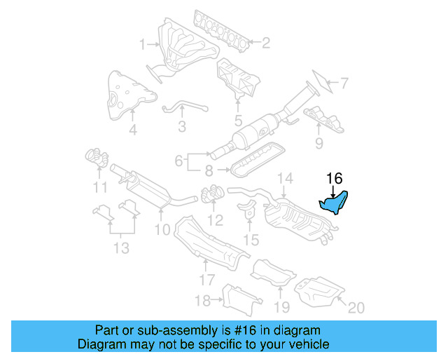 Exhaust Muffler Bracket 1J0-253-144-J - View 7