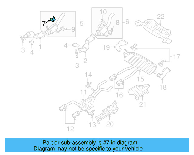 Exhaust System Hanger Bracket 7L0-253-144 - View 14