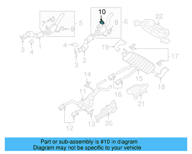 Exhaust System Hanger Bracket 7L0-253-144-B - View 16