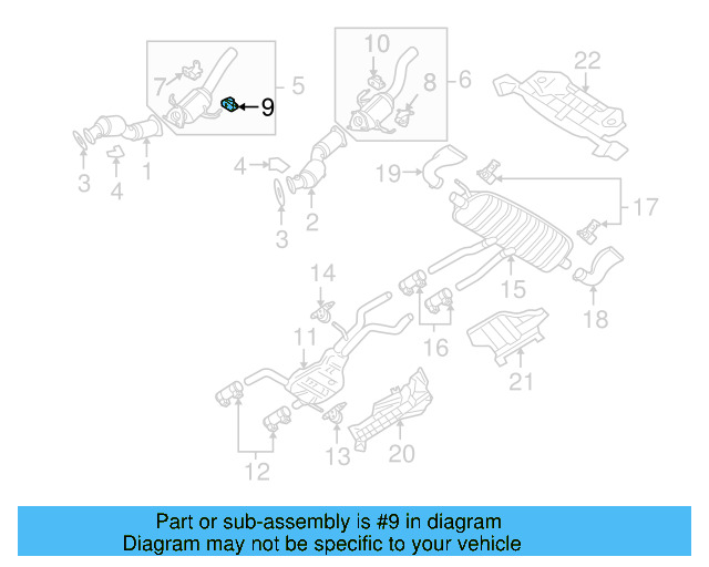 Exhaust System Hanger Bracket 7L0-253-144-B - View 15