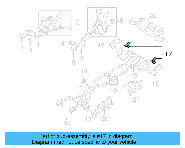 Rear Muffler Bracket 7L0-253-144-E - View 11