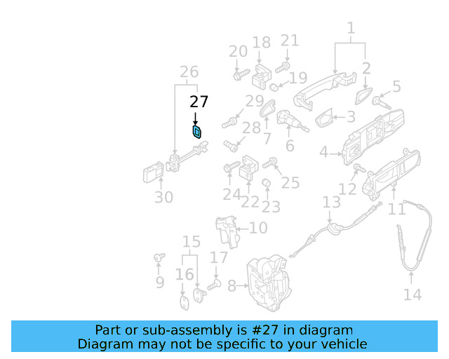 Door Check Seal 6J0-837-923 - View 15