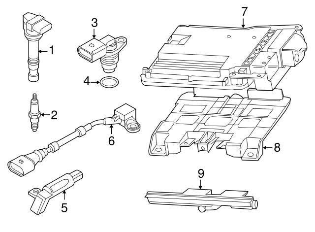 Engine Crankshaft Position Sensor 06H-906-433 - View 19