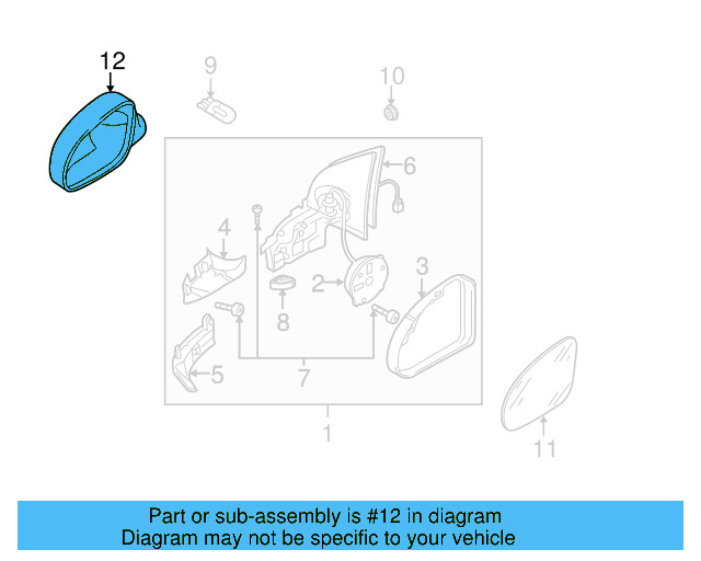 Door Mirror Cover (Unpainted) 1k0857538gru - View 20