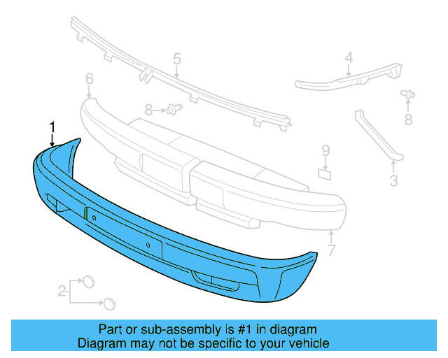 Bumper Cover (Unpainted) 7d0807221egru