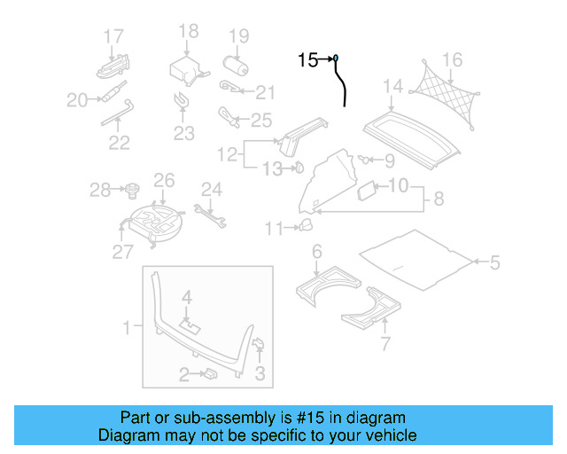 Tonneau Cover Strap 1K6-863-447-A-9B9 - View 18