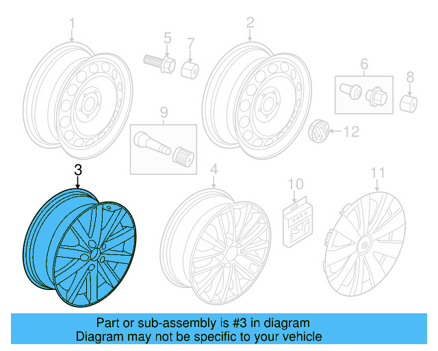 Wheel, Alloy 5K0-601-025-J-8Z8 - View 25