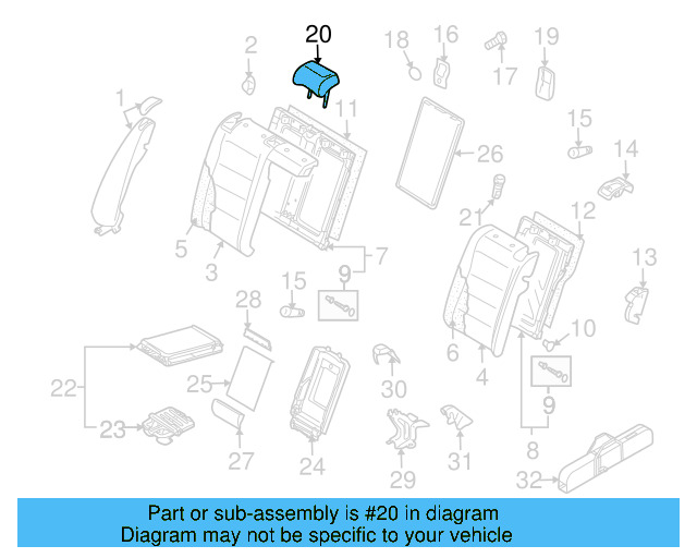 Headrest 5C6-885-901-G-WLY - View 12