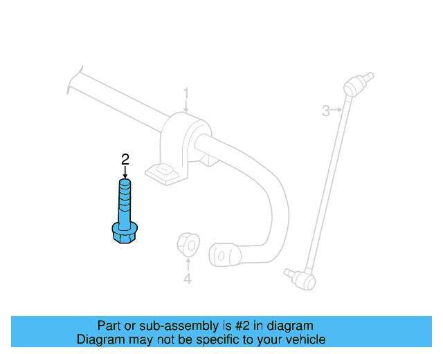 Stabilizer Bar Mount Bolt N-910-734-01 - View 7