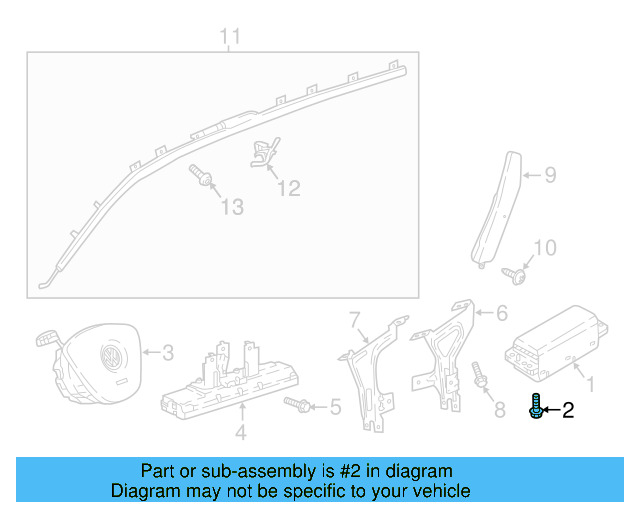 Passenger Air Bag Bolt N-910-935-02 - View 21