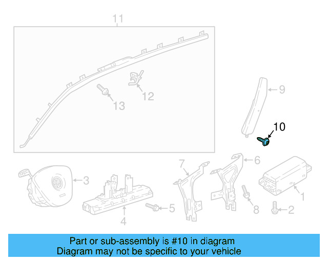 Ft Seat Air Bag Bolt N-907-912-01 - View 3