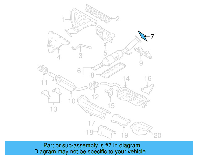 Converter & Pipe Gasket 7H0-253-115 - View 3