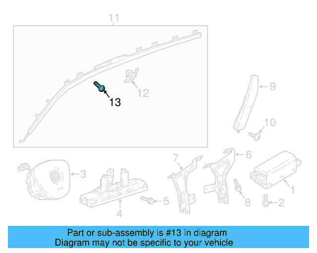 Head Air Bag Bolt N-108-162-01