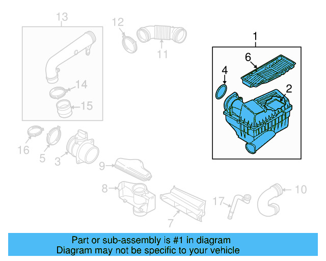 Air Cleaner Assembly 1K0-129-607-AG - View 11