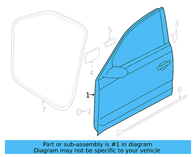 Door Shell 561-831-056-H - View 2