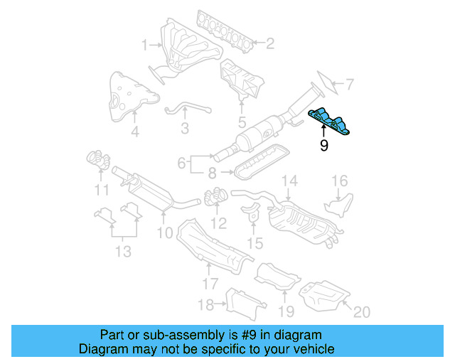 Converter & Pipe Hanger 1J0-253-144-M - View 3